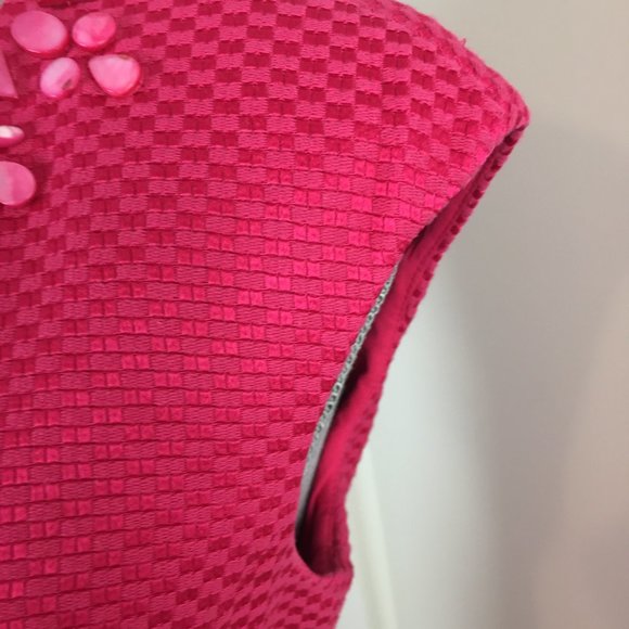 Sheath Dress. sz 8 - Fuchsia - Picture 3 of 14